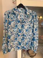 Blouse met pofmouwen maat 44 blauw print, Blauw, Maat 42/44 (L), Ophalen of Verzenden, Onbekend