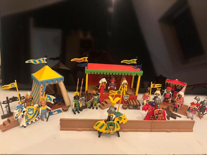 Playmobil Kasteel Ridders Toernooitent 3652 3654 3659, Kinderen en Baby's, Speelgoed | Playmobil, Zo goed als nieuw, Complete set
