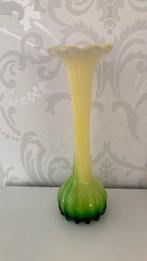 Vintage glazen vaas - design - decoratie - hoogte 30 cm, Ophalen of Verzenden