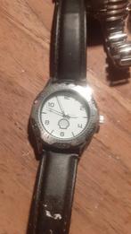 Shell Polshorloge met leren band, Overige merken, Staal, Polshorloge, Ophalen of Verzenden