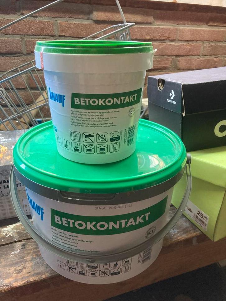 Betokontakt 5L + 1L - Bijna Vol!, Doe-het-zelf en Verbouw, Verf, Beits en Lak, Gebruikt, Verf, 5 tot 10 liter, Overige kleuren