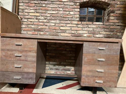 Antiek houten bureau, Huis en Inrichting, Bureaus, Gebruikt, Bureau, Ophalen