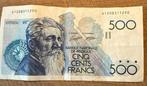 Belgische Franc Biljet van 500 en 100 francs, Postzegels en Munten, Bankbiljetten | België, Ophalen of Verzenden, Los biljet
