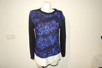 Marccain sweater mooie print blauw blouse look onder M