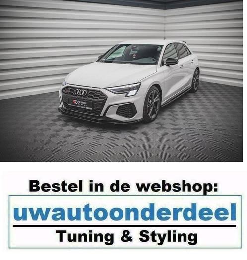 Maxton Splitter Spoiler Voor Audi A3 S3 8Y Sportback S Line, Auto diversen, Tuning en Styling, Verzenden