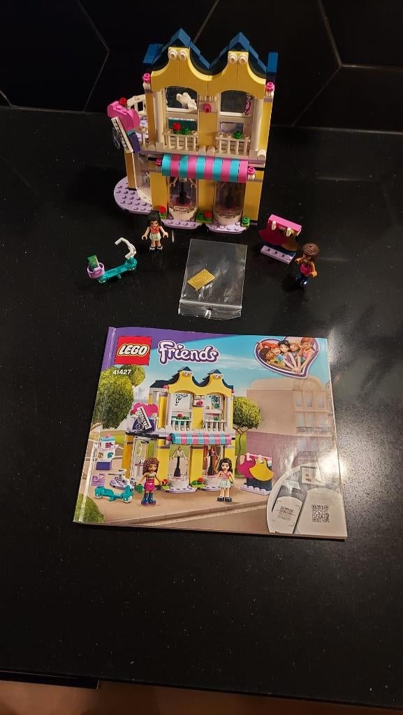 Lego Friends 41427 Emma's Fashion shop, Ophalen of Verzenden, Zo goed als nieuw, Complete set, Lego