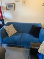 Klein blauw bankje 1.50 m, Huis en Inrichting, Banken | Sofa's en Chaises Longues, Ophalen, Zo goed als nieuw, Tweepersoons, Minder dan 150 cm