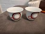 2 kommetjes rode open cirkel, Ophalen of Verzenden, Zo goed als nieuw, Overige stijlen, Kom(men)
