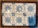 Antieke tegels met blauw motief/ tafeltje, Overige materialen, Gebruikt, Vierkant, Minder dan 50 cm