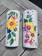 Vintage radiatorbakjes met bloemen, Ophalen of Verzenden