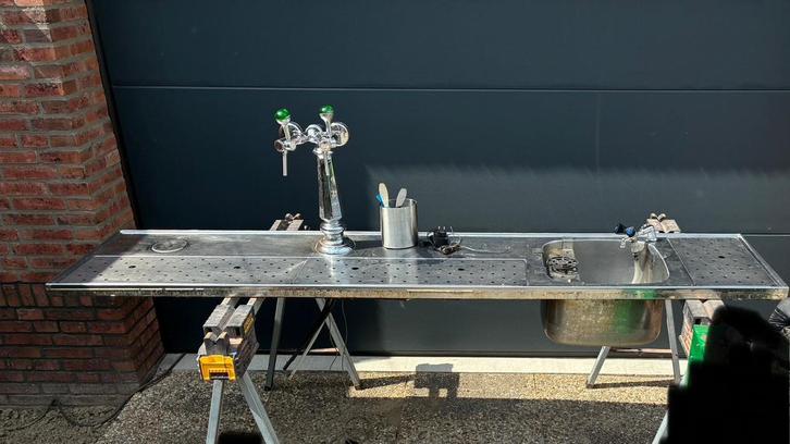 Lekblad biertap spoelbak rvs blad thuistap heineken mancave, Hobby en Vrije tijd, Feestartikelen, Ophalen