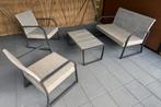 Mooie Rotan tuinset (2 stoelen, bank, tafel) in goede staat!, Ophalen, Zo goed als nieuw, Bank