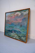 “Ondergaande zon / Zomeravond” – impasto techniek uit 1951, Ophalen