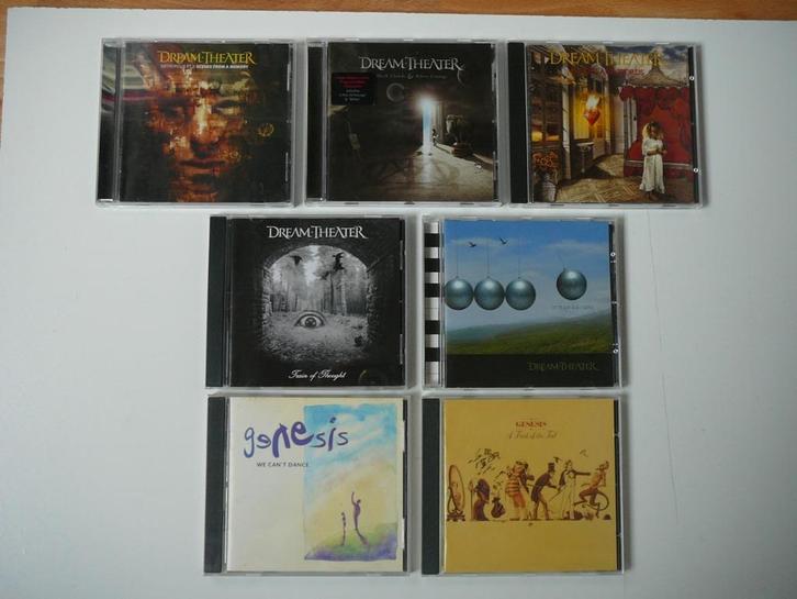 cds Dream Theater en Genesis, Cd's en Dvd's, Cd's | Pop, Gebruikt, 1980 tot 2000, Ophalen of Verzenden