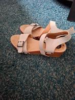 Sleehak schoenen (hout) maat 37, Kleding | Dames, Schoenen, Wit, Zo goed als nieuw, Sandalen of Muiltjes, Ophalen of Verzenden