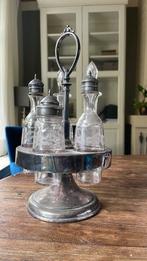 Antieke cruet set, Antiek en Kunst, Antiek | Glas en Kristal, Ophalen of Verzenden
