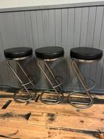 Set van 3 bar krukken, Huis en Inrichting, Barkrukken, Ophalen, Gebruikt, Met voetsteun, 60 tot 90 cm