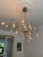 Kroonluchter verchroomd, Ophalen, Gebruikt, Glas