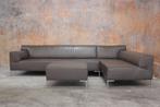 ZGANieuw grote bruine leren Design on Stock Bloq hoekbank