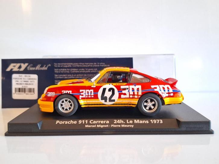 Fly Porsche 911 Carrera 24H Le-Mans 1973 Mignot 3M A-933, Kinderen en Baby's, Speelgoed | Racebanen, Nieuw, Racebaan, Elektrisch
