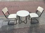 Buisstoelen met tafeltje, Huis en Inrichting, Ophalen, Gebruikt, Twee, Bruin