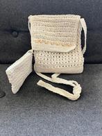 Wit Gehaakt Schoudertasje met Etui, Ophalen of Verzenden, Zo goed als nieuw, Wit, Schoudertasje