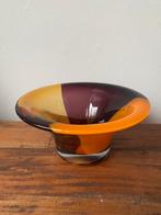 Vintage handgeblazen glaskunst schaal – Murano stijl, Ophalen of Verzenden