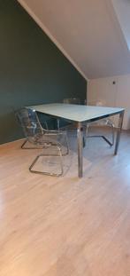 IKEA eetkamertafel met 4 stoelen., Huis en Inrichting, Tafels | Eettafels, 50 tot 100 cm, 150 tot 200 cm, Rechthoekig, Vier personen