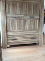 Hoge kast met deuren en lades, Huis en Inrichting, Kasten | Buffetkasten, Ophalen, 100 tot 150 cm, 50 tot 100 cm, Zo goed als nieuw