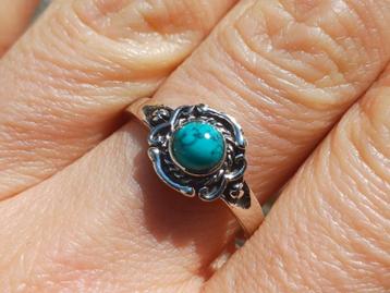 Vanoli 925 zilveren ring met turquoise maat 18,25 beschikbaar voor biedingen