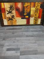 Schilderij met Boeddha en planten, Ophalen of Verzenden