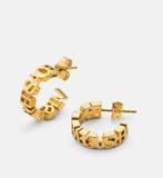 Versace Oorbellen - Gouden Hoopjes, Ophalen of Verzenden, Zo goed als nieuw, Goud, Knopjes of Stekers