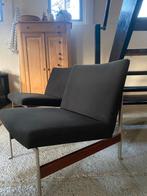Design stoelen, jaren 50, vintage, Huis en Inrichting, Stoelen, Ophalen, Gebruikt, Twee, Zwart