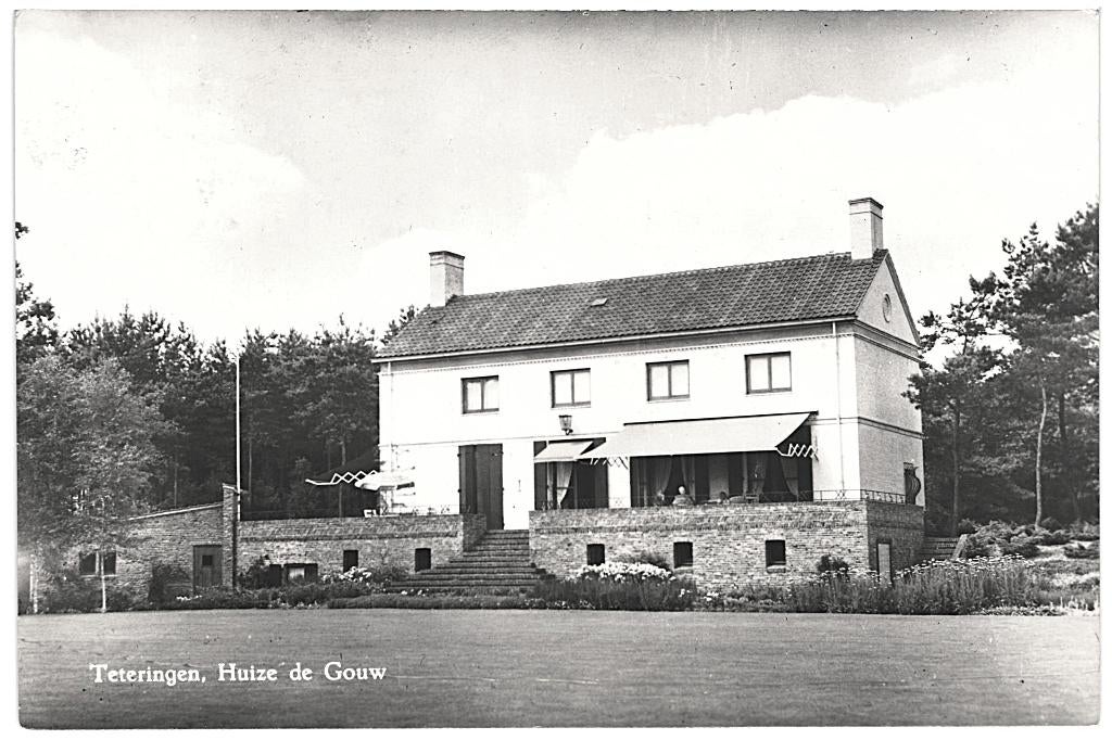 964564 Teteringen N Br Huize de Gouw 1959 Gelopen met zegel, Verzamelen, Ansichtkaarten | Nederland, Ophalen of Verzenden, 1940 tot 1960