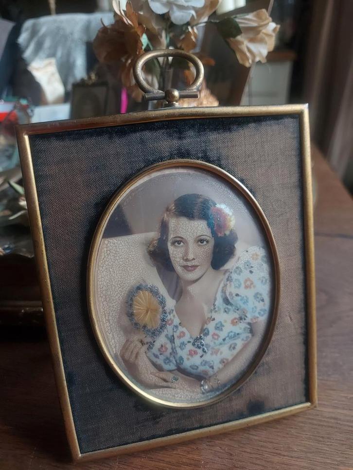 Zeer mooi oud Frans Brocante/Boudoir stijl fotolijstje, Antiek en Kunst, Curiosa en Brocante, Ophalen of Verzenden