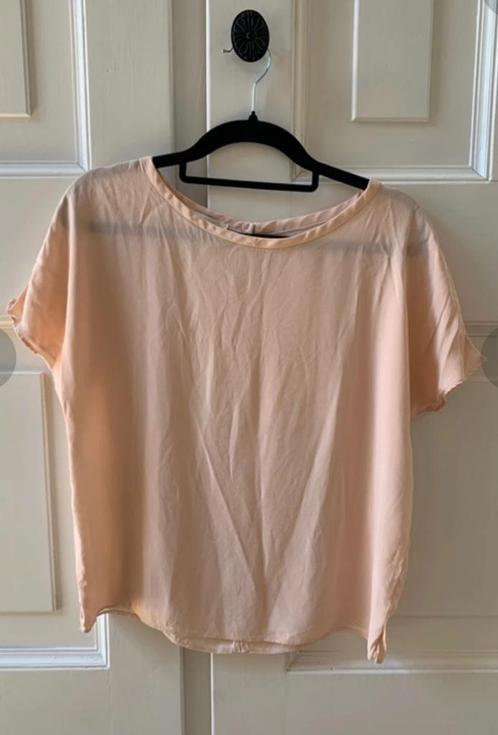 Vanilia zijde top 36, Kleding | Dames, Tops, Zo goed als nieuw, Maat 36 (S), Roze, Korte mouw, Ophalen of Verzenden