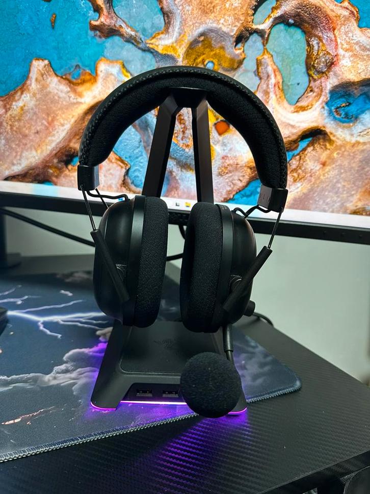 Razer BlackShark V2 Pro (Draadloze)- Razer Base Station V2, Computers en Software, Headsets, Zo goed als nieuw, Ophalen