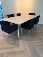 Witte vergadertafel 120x240, Huis en Inrichting, Tafels | Eettafels, Ophalen of Verzenden, Zo goed als nieuw, Rechthoekig, 100 tot 150 cm