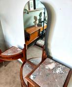 Art Deco kaptafel met roze marmer kast, Antiek en Kunst, Ophalen, Rechthoekig