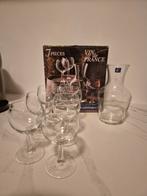 Wijn karaf en 6 glazen, Verzamelen, Glas en Borrelglaasjes, Ophalen, Zo goed als nieuw, Overige typen