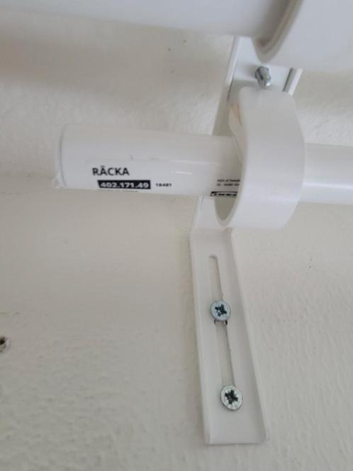 Dubbele gordijn roede rails Ikea Racka Hughad 210-385 cm, Huis en Inrichting, Stoffering | Gordijnen en Lamellen, Zo goed als nieuw
