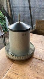 Vintage / Brocante Zinken kippen voerbak, Ophalen, Drinken en Voederen
