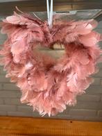 3 hartvormige roze kransen, 15,5 cm, Huis en Inrichting, Woonaccessoires | Kransen, Ophalen of Verzenden, Nieuw