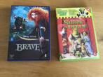 2 DVD films Brave Disney+ Shirek de derde, Alle leeftijden, Ophalen of Verzenden, Zo goed als nieuw
