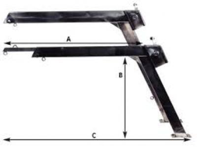 Davits RVS per set, Watersport en Boten, Bootonderdelen, Nieuw