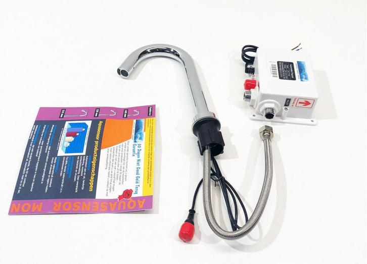 AQUASENSOR FUNIS-FLOOR INFRAROOD WASTAFELKRAAN (L - model), Doe-het-zelf en Verbouw, Sanitair, Nieuw, Kraan, Chroom, Ophalen of Verzenden