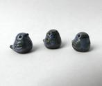 Vintage vogeltjes mini vogelbeeldjes blauw keramiek, Gebruikt, Ophalen of Verzenden, Dier