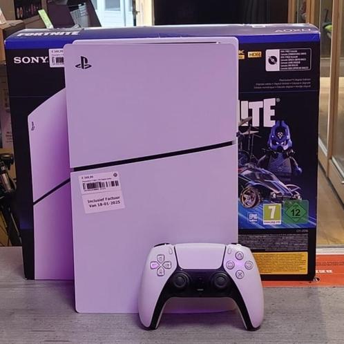 Playstation 5 Slim 1TB Digital Editie Wit 1 Contr en Factuur, Spelcomputers en Games, Spelcomputers | Sony PlayStation 5, Zo goed als nieuw