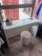 Kaptafel met glazen plaat - IKEA Malm, Ophalen, 100 tot 150 cm, Zo goed als nieuw, Minder dan 100 cm