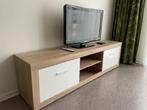TV meubel met 2 open vakken en 2 witte kastdeurtjes, Ophalen, 150 tot 200 cm, Zo goed als nieuw, Minder dan 100 cm